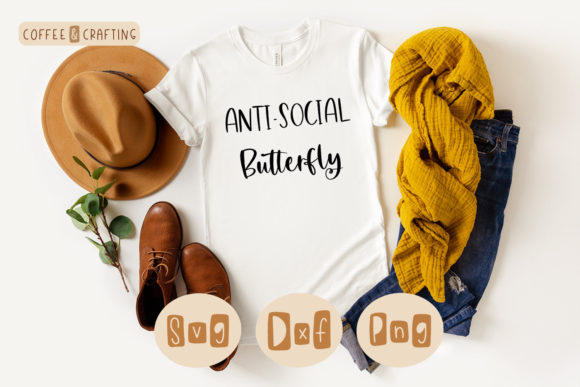 Anti-social Butterfly SVG: A Graphic Design Asset for Crafts