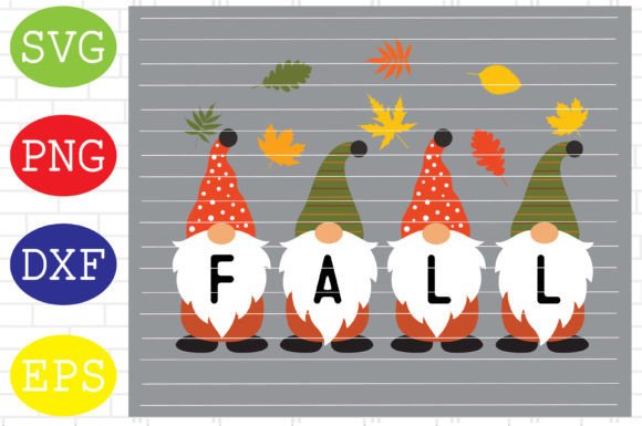 Fall Gnomes Svg, Thanksgiving Vector Graphics for Crafts