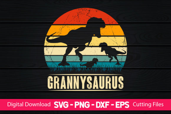 Funny Grannysaurus Graphics for Crafts and Creative Publishing
