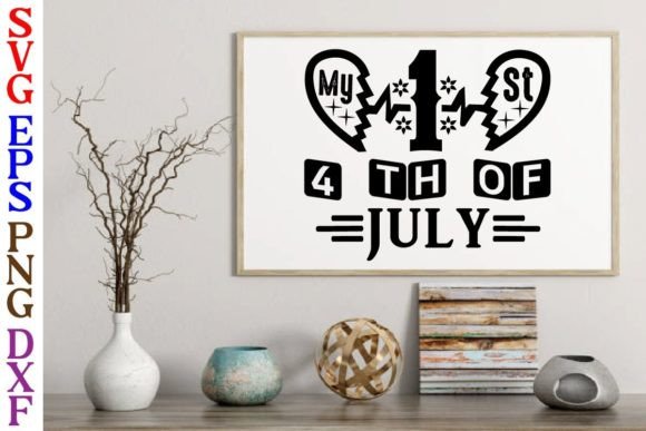 My 1 St 4 Th of July Svg Design for Graphics and Crafts