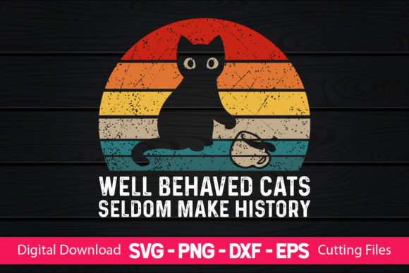 Vintage Funny Cat Graphics for Crafts and Digital Sellers